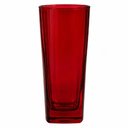 Ver imagem 4 de Conjunto 3 Copos Vidro Vermelho 315ml para Suco Agua Refrigerante Drink Coquetel Mesa Posta Cozinha