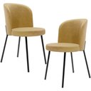 Ver imagem 1 de Kit 2 Cadeiras Sala de Jantar Estofada Gavi L02 Couríssimo Fendi - Lyam Decor