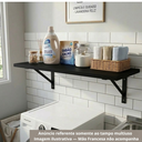 Ver imagem 4 de Prateleira 90x25 Tampo Mesa Mdf 15mm Preto 25x90 Arrigo Móveis
