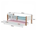 Ver imagem 5 de Kit 2 Camas Solteiro Ônix com 1 Cama Auxiliar - Branco/mel - Divaloto Móveis