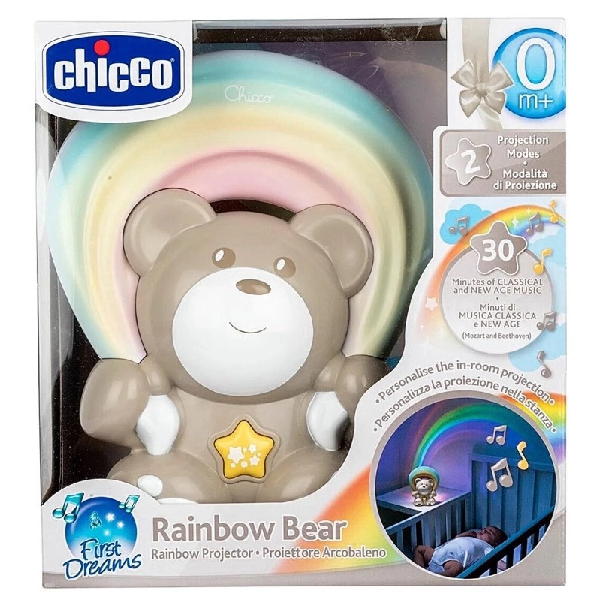 Projetor Infantil Musical Urso Rainbow NEUTRO Chicco