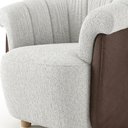 Ver mais imagens de Poltrona Decorativa Alce Pes Madeira Boucle e Courino Tce 1010 Tcs 721 Moll