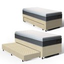 Ver imagem 1 de Cama Box com Colchão de Espuma D45 Pillow Top Fort Comfort + Auxiliar de Espuma Unique Solteiro 88cm