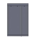 Ver imagem 1 de Guarda Roupa Portátil Organizador Roupas Armário Dobrável Cabideiro Prateleiras Quarto Closet