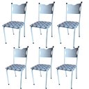 Ver imagem 1 de Kit 6 Cadeira para Cozinha Mc Tubular Almofadada Estrutura Branca com Assento Captone Medcombo