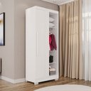 Ver imagem 1 de Guarda-roupa Solteiro Modulado Freyr 1 Porta com Pés Branco - Pnr Móveis
