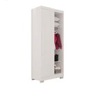 Ver imagem 3 de Guarda-roupa Solteiro Modulado Freyr 1 Porta com Pés Branco - Pnr Móveis
