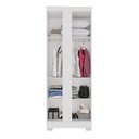 Ver imagem 2 de Guarda-roupa Solteiro Modulado Freyr 1 Porta com Pés Branco - Pnr Móveis