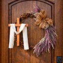 Ver imagem 3 de Guirlanda Cruz Sagrada Flores Decoração Enfeite Páscoa 60cm