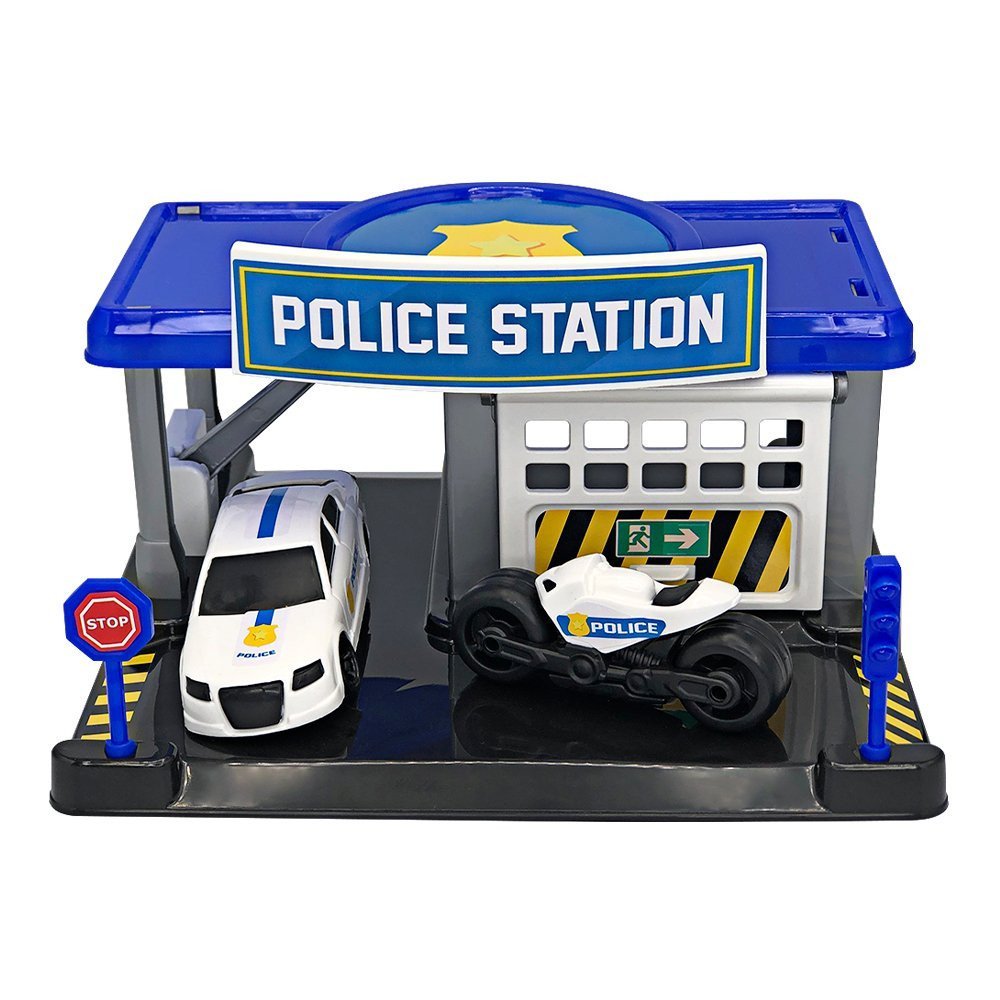 Estação de Policia de Brinquedo com Carro e Moto - 4