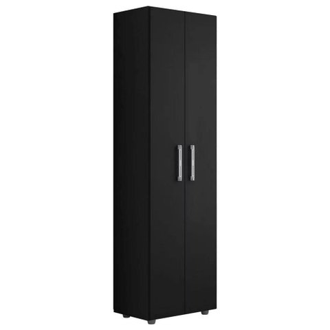 Multiuso 2 Portas 4 Prateleiras Breatriz 190cm Ajl Móveis Preto