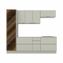 Ver imagem 2 de Cozinha Completa Fineze 6 Portas 6 Gavetas com Vidro 100% MDF Areia Hp - Henn
