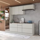 Ver imagem 1 de Cozinha Completa Fineze 6 Portas 6 Gavetas com Vidro 100% MDF Areia Hp - Henn