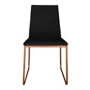 Ver imagem 2 de Kit 4 Cadeiras de Jantar Estofada Lille Base Bronze Veludo Preto - Montanaris Decor