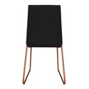 Ver imagem 4 de Kit 4 Cadeiras de Jantar Estofada Lille Base Bronze Veludo Preto - Montanaris Decor