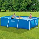 Ver imagem 2 de Piscina Estrutural Retangular 3.834 Litros Pvc Resistente + Capa Intex