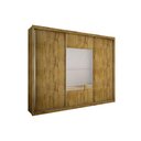 Ver imagem 1 de Guarda Roupa Casal 3 Portas de Correr e 4 Gavetas C/ Espelho Arezzo Plus Cumaru - Novo Horizonte