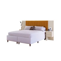 CABECEIRA CASAL RIPADO FLORIDA C/4 GAVETAS -FLEX 1.40-1.60-2.00 -CARMOLAR:OFF-WHITE/NATURALE - 2