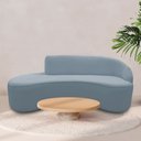 Ver imagem 2 de Sofá Curvo 04 Lugares 230cm Eron Braço Esquerdo Bouclé Azul Claro - Nexta Casa