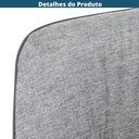 Ver imagem 5 de Poltrona Giratória Louvre Fratini Composê em Poliuretano (pu) Gelo e Tecido Cinza Base Aço Preto
