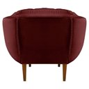 Ver imagem 3 de Kit 2 Poltronas Veludo Marsala Base Madeira Castanho