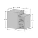 Ver imagem 6 de Gabinete de Banheiro Íbis Suspenso 1 Porta MDP 57cm Branco Pontto Lavabo