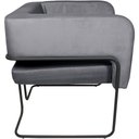 Ver imagem 6 de Poltrona Decorativa Scarlett Base Aço Preto Veludo Titânio - Nexta Casa
