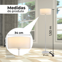 Ver imagem 2 de Luminária Chão Cúpula Redonda Branca