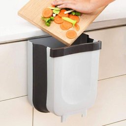 Lixeira Retratil Silicone Cesto Dobravel Multiuso para Pendurar Portátil Cozinha Porta Escritório - 2
