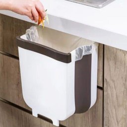 Lixeira Retratil Silicone Cesto Dobravel Multiuso para Pendurar Portátil Cozinha Porta Escritório - 3