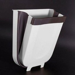 Lixeira Retratil Silicone Cesto Dobravel Multiuso para Pendurar Portátil Cozinha Porta Escritório - 4