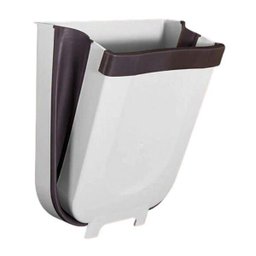 Lixeira Retratil Silicone Cesto Dobravel Multiuso para Pendurar Portátil Cozinha Porta Escritório - 5