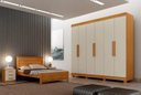 Ver imagem 1 de Guarda Roupa Canadá 6 Pts 100% Mdf Cinamomo/off - Leifer