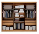 Ver imagem 2 de Guarda Roupa Canadá 6 Pts 100% Mdf Cinamomo/off - Leifer