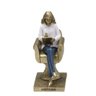 Escultura Psicologa Decor em Resina Dourado e Rosa 18,5cm - 1