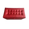 Puff Baú Retangular Estofado C/ Pistão À Gás - Vermelho Corino - 5