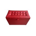 Ver imagem 1 de Puff Baú Retangular Estofado C/ Pistão À Gás - Vermelho Corino