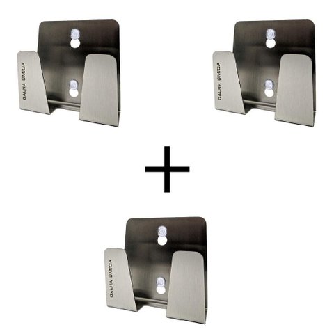 Porta Esponja Mini com Ventosa em Aço Inox Ecovado (3 un)