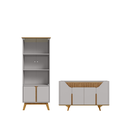 Ver imagem 1 de Conjunto de Aparador e Cristaleira Boreal Cinamomo Off White