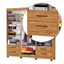 Ver imagem 6 de Guarda-roupa Casal Genova 6 Portas 4 Gavetas com Espelho 22111 Cinamomo - Carioca Móveis