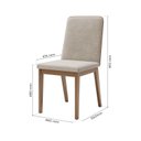 Ver imagem 4 de Conjunto Sala de Jantar Mesa Manu 120cm Tampo MDF e Vidro Canto Arredondado 4 Cadeiras Pietra
