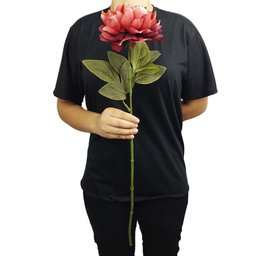 HASTE FLOR PEÔNIA VERMELHA 68CM - 3