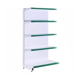 Gôndola Prateleira Supermercado 5 Níveis 40x30 New Plus 1,70m Parede Continuação Verde SA Gô - 1