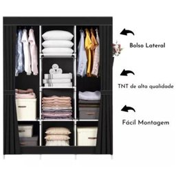 Armário Organizador Dobrável Guarda Roupa Tenis 3 Portas - 2