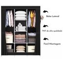 Ver imagem 2 de Armário Organizador Dobrável Guarda Roupa Tenis 3 Portas
