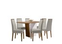 Ver imagem 1 de Conjunto Mesa Veneza sem Tampo de Vidro 160cm com 6 Cadeiras Veneza - Imbuia / Wd22