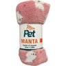 Manta Pet Microfibra 100% Poliéster 70x100cm Cachorrinho Rosa - 3