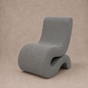 Ver imagem 3 de Poltrona Decorativa Marina Linho Design Orgânico Moderno
