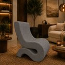 Ver imagem 1 de Poltrona Decorativa Marina Linho Design Orgânico Moderno