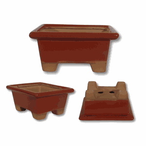 VASO BONSAI CERAMICO 16X14X08CM RETANGULAR:GOIABA